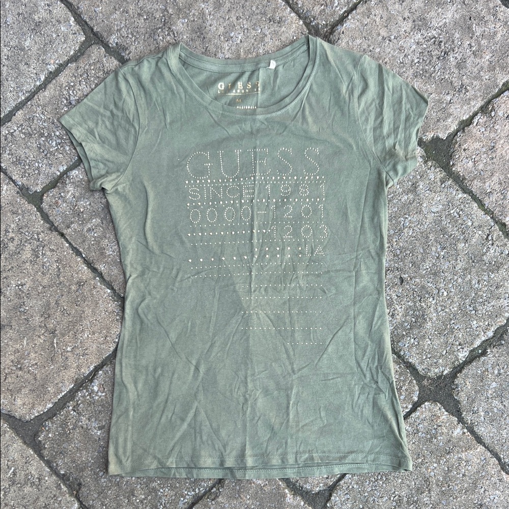 Guess Sage Green Short Sleeve Tee
